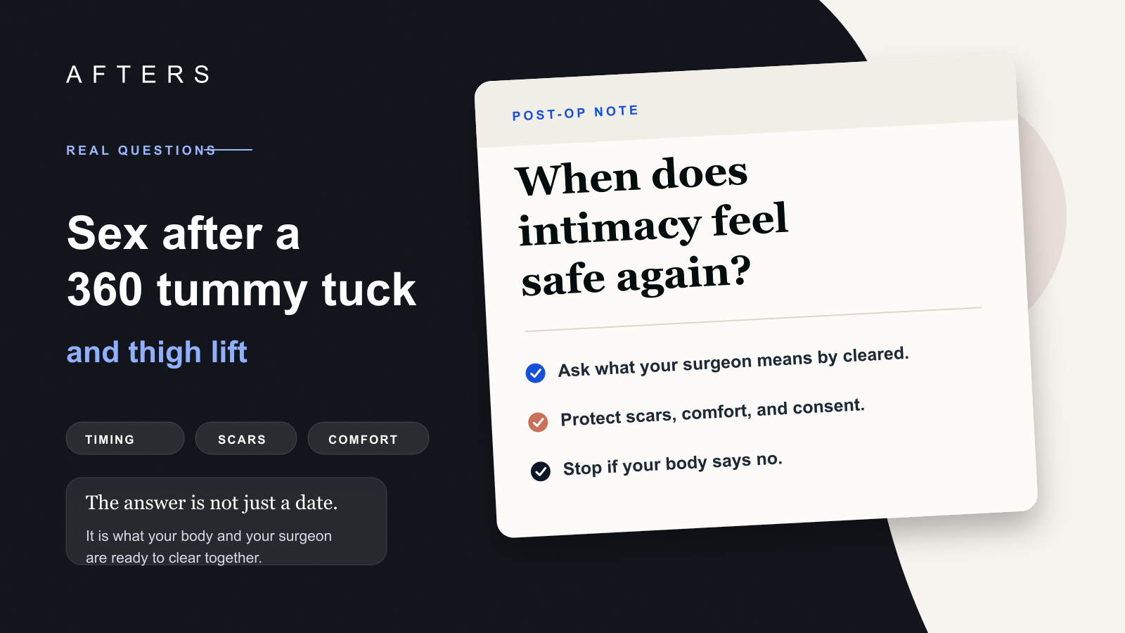Sex After a 360 Tummy Tuck and Thigh Lift: What to Ask
